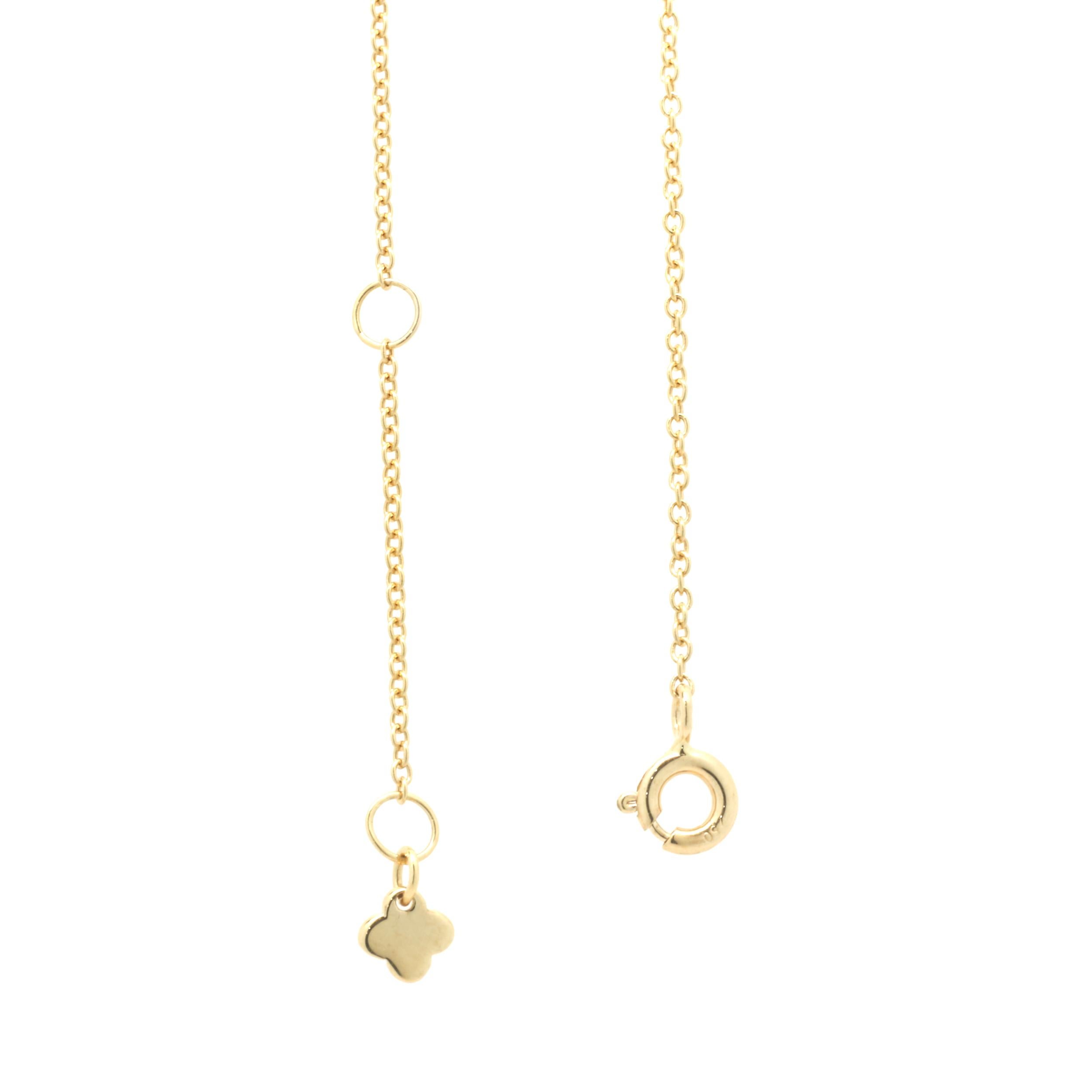 18 Karat Gelbgold Diamant-Lariat-Halskette im Zustand „Hervorragend“ im Angebot in Scottsdale, AZ