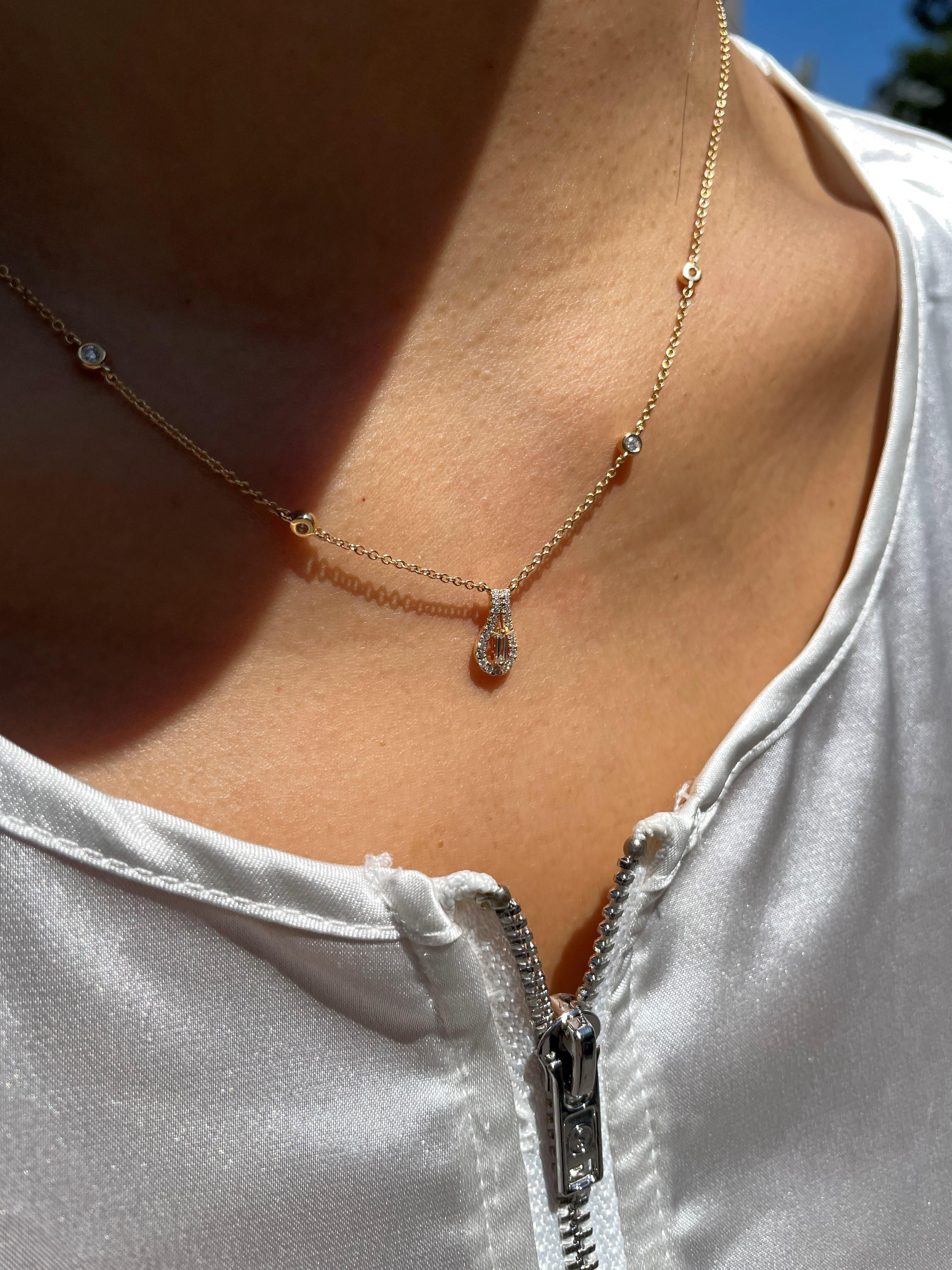 diamond loop necklace