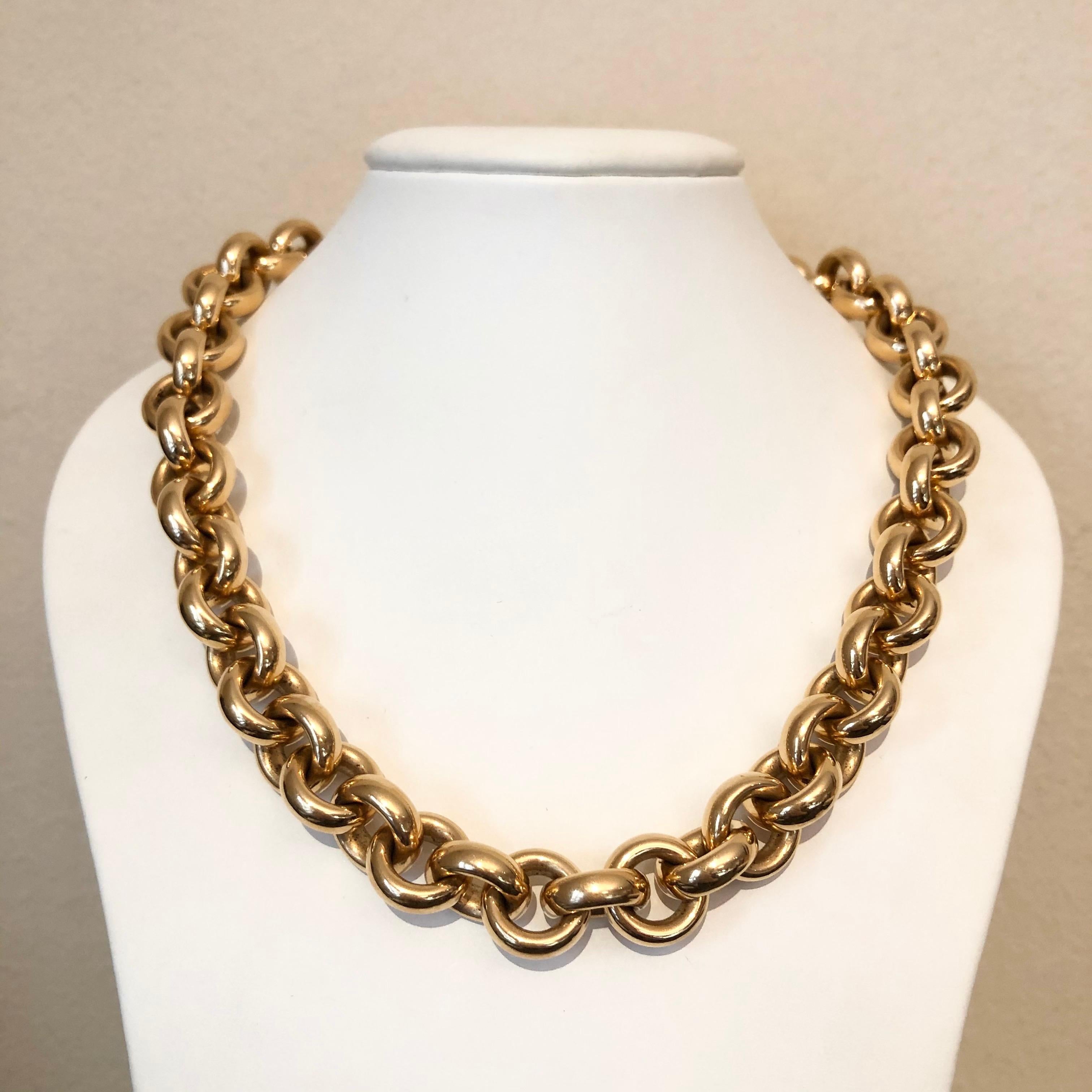 Contemporary 18 Karat Yellow Gold Diamond Necklace by Isabelle Fa