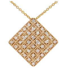 18 Karat Yellow Gold Diamond Necklace 18 Karat Yellow Gold Diamond Necklace