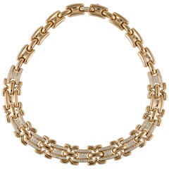 Link Diamond Necklace in 18K Yellow Gold