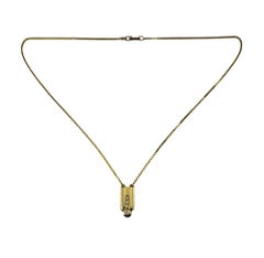 18 Karat Gelbgold Diamant-Halskette mit Anhänger #19257