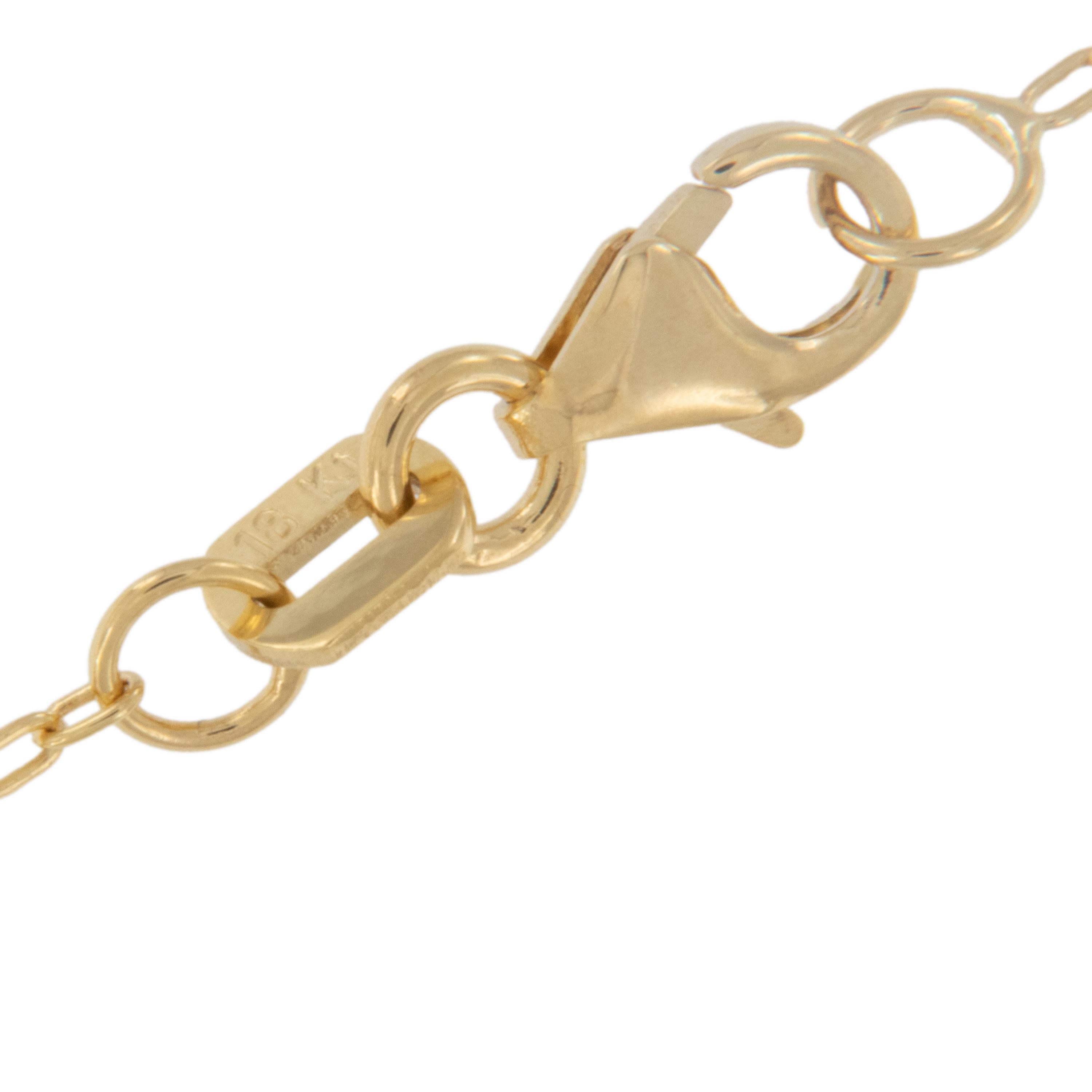 Rechteckige Halskette aus 18 Karat Gelbgold mit Diamanten im Zustand „Neu“ im Angebot in Troy, MI