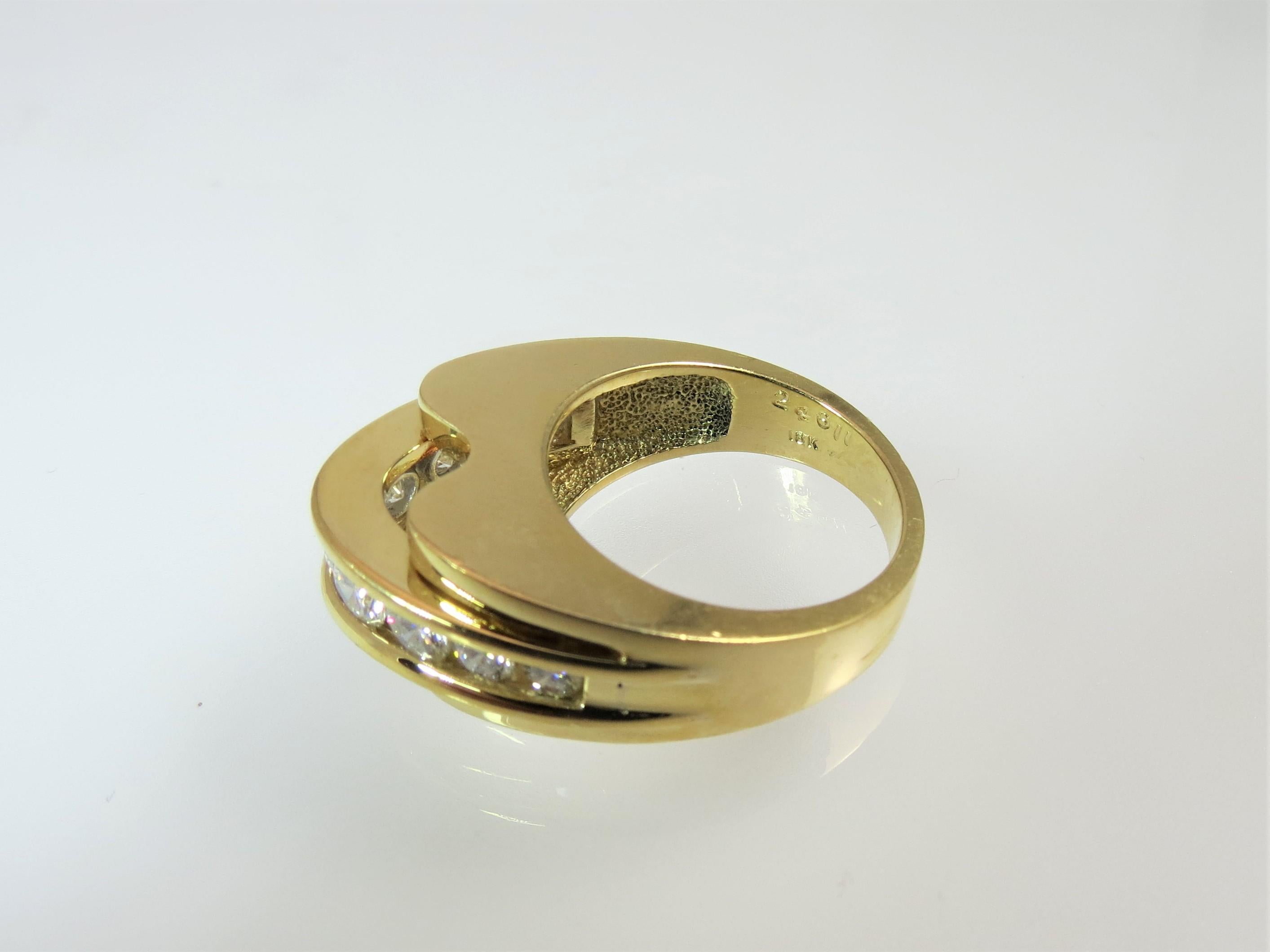Round Cut 18 Karat Yellow Gold Diamond Ring by Kurt Wayne