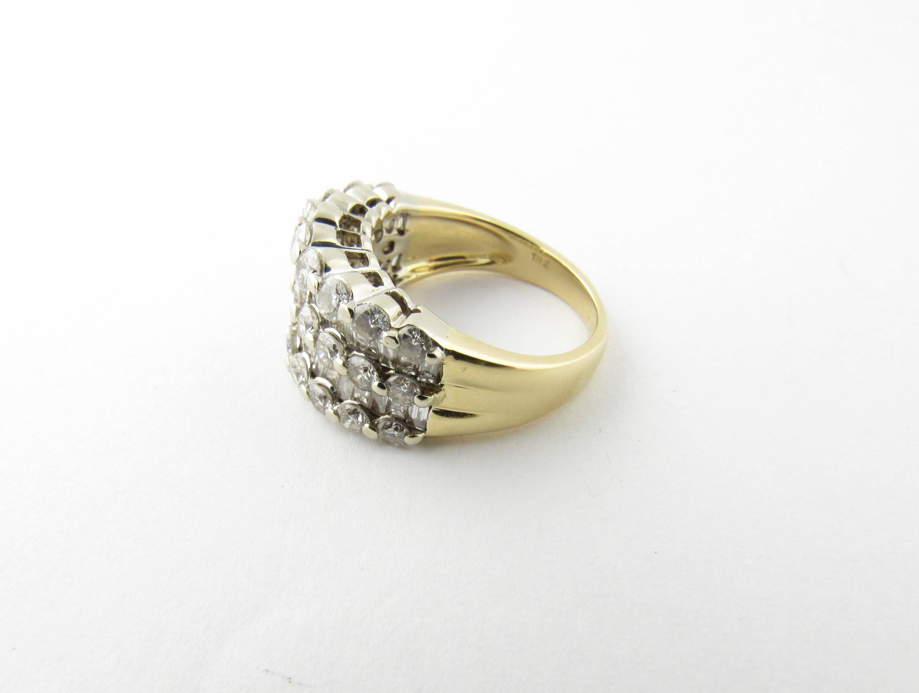 18 Karat Gelbgold Diamant-Ring im Angebot 1