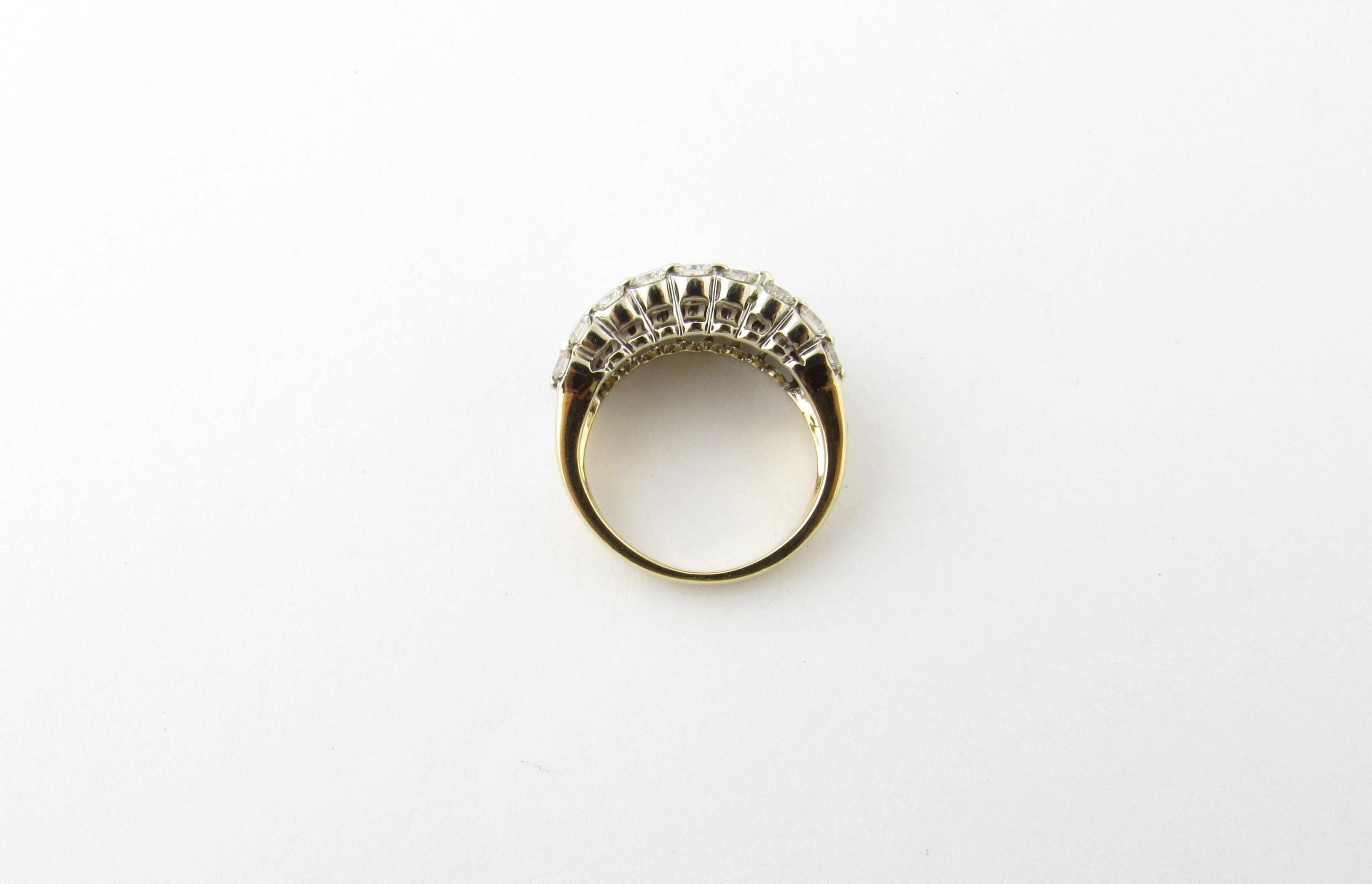 18 Karat Gelbgold Diamant-Ring im Angebot 3