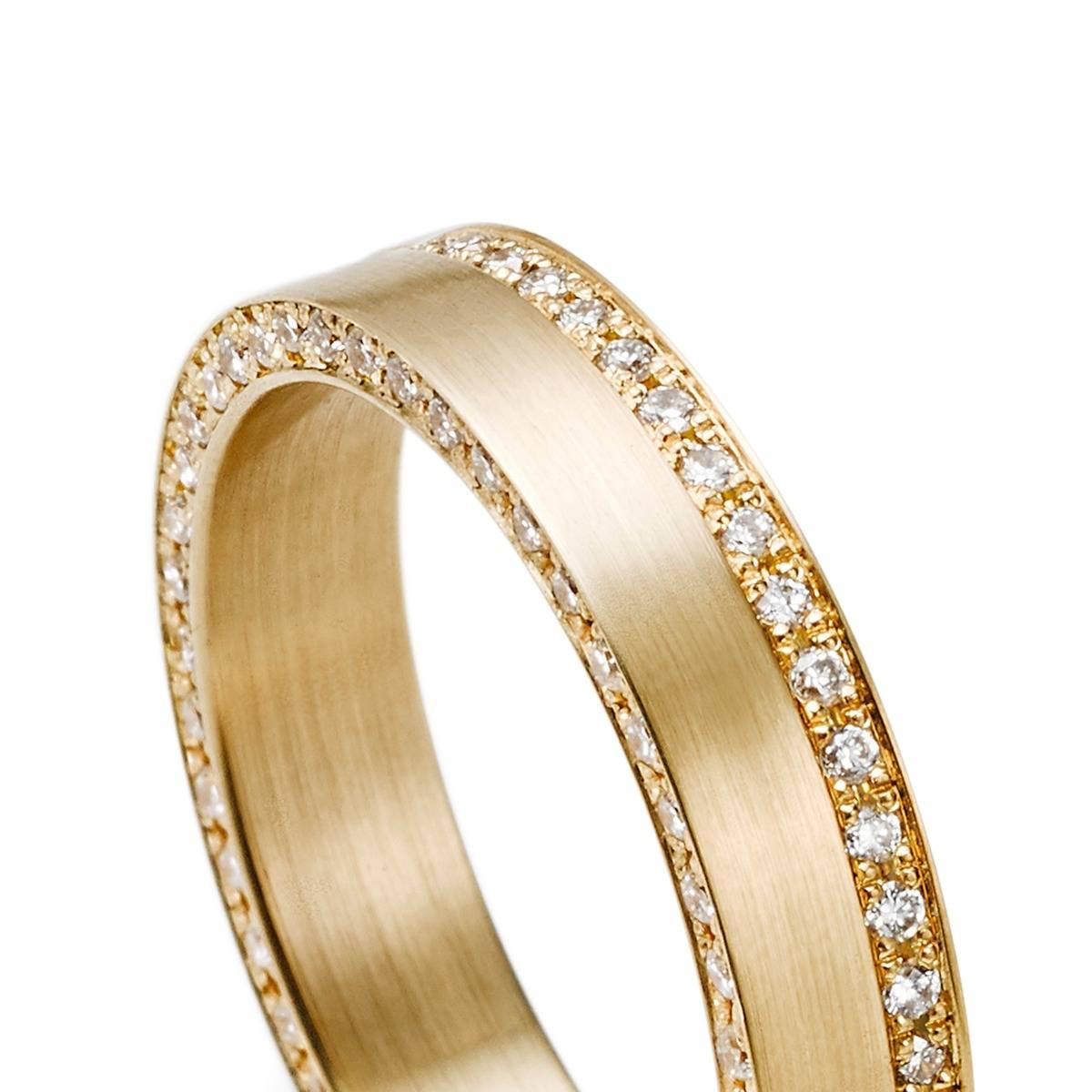 Round Cut 18 Karat Yellow Gold Diamond Ring #9～#12 For Sale