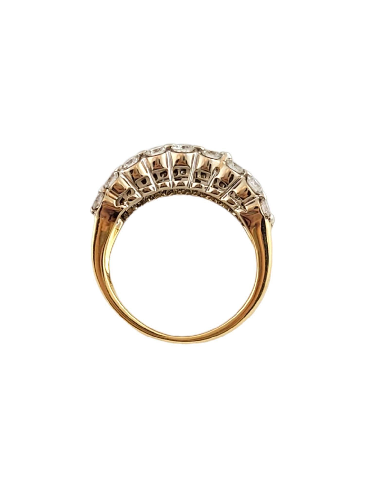 18 Karat Gelbgold Diamant-Ring im Zustand „Gut“ im Angebot in Washington Depot, CT