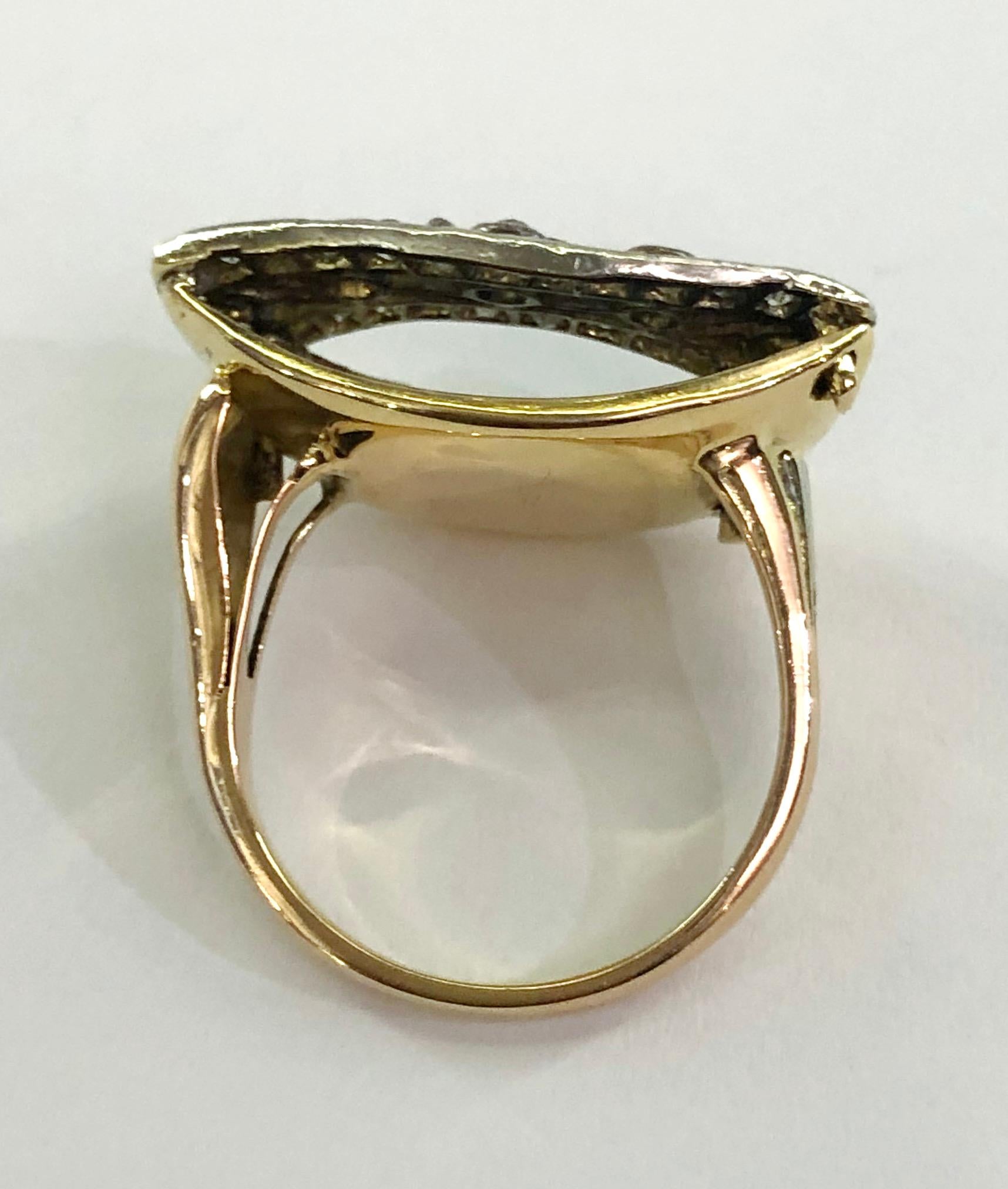18 Karat Yellow Gold Diamond Ring For Sale 1