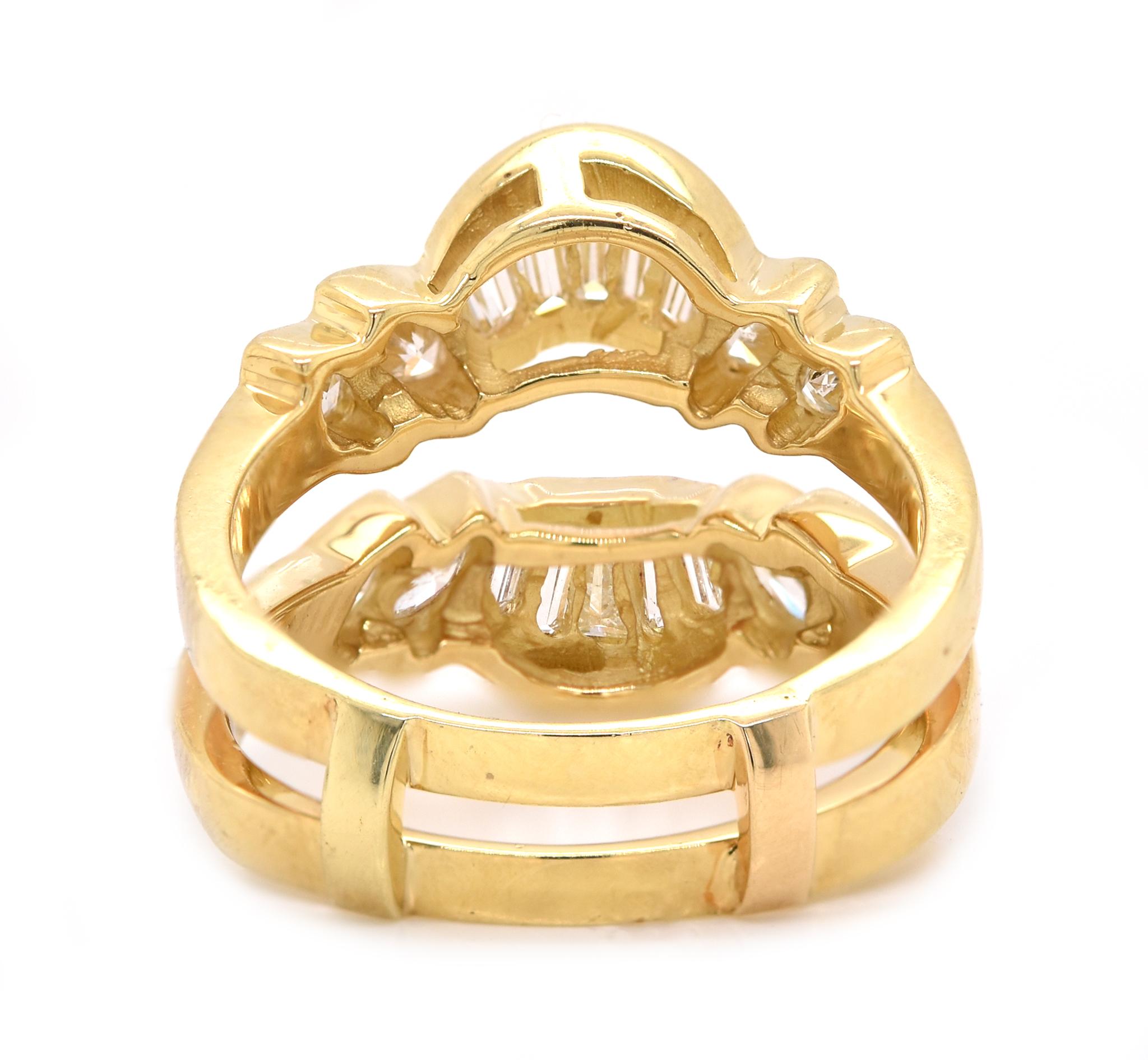 18 Karat Gelbgold Diamant-Ring Guard im Zustand „Hervorragend“ im Angebot in Scottsdale, AZ