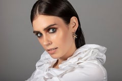 18 Karat Yellow Gold Diamond & Rose Cut Earrings