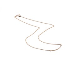 18 Karat Yellow Gold Diamond Smile Necklace