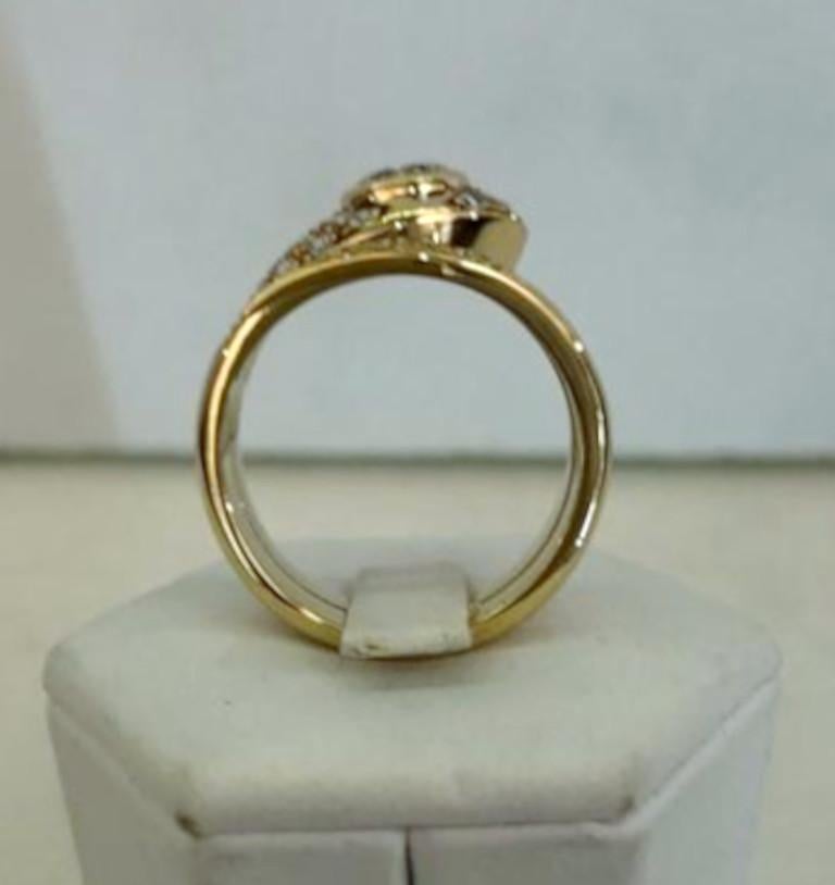 Schlangenring aus 18 Karat Gelbgold mit Diamanten im Zustand „Gut“ im Angebot in Los Angeles, CA