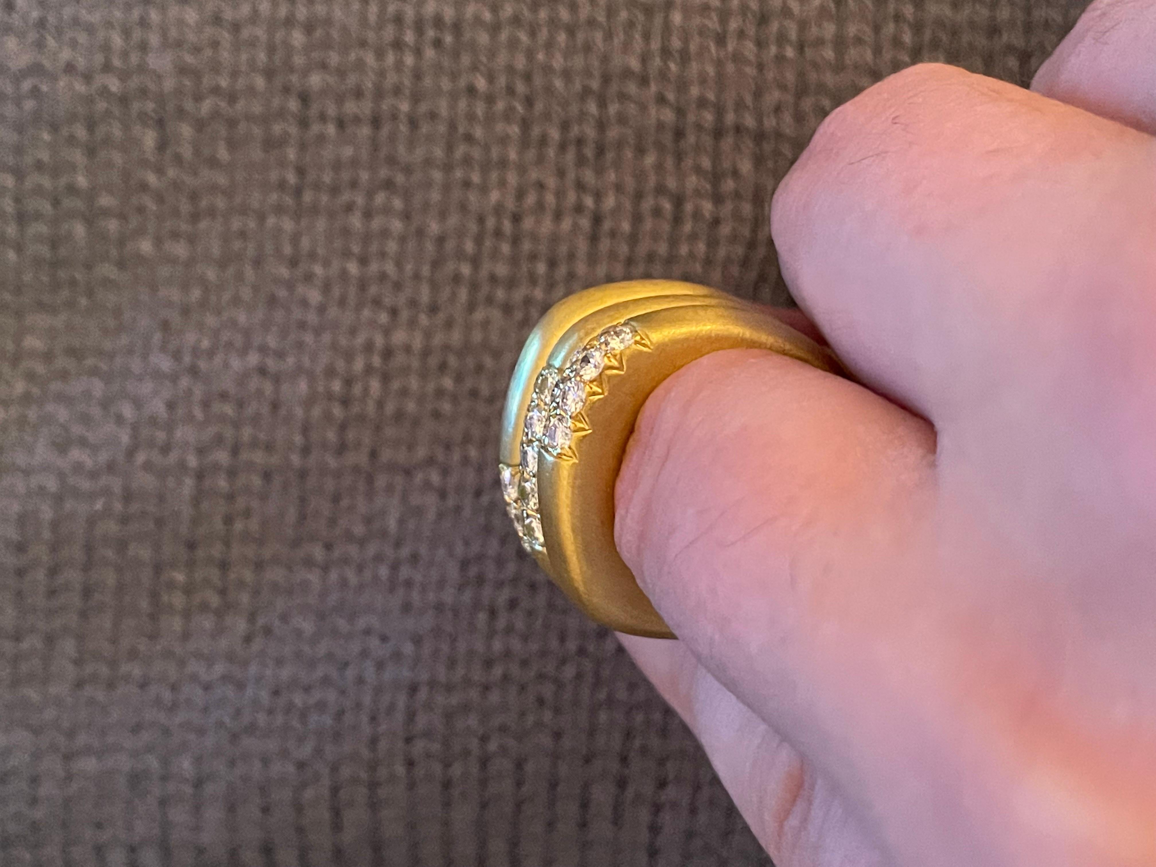 18 Karat Yellow Gold Diamond Stackable Rings 0.40 Carats 20.9 Grams  For Sale 9