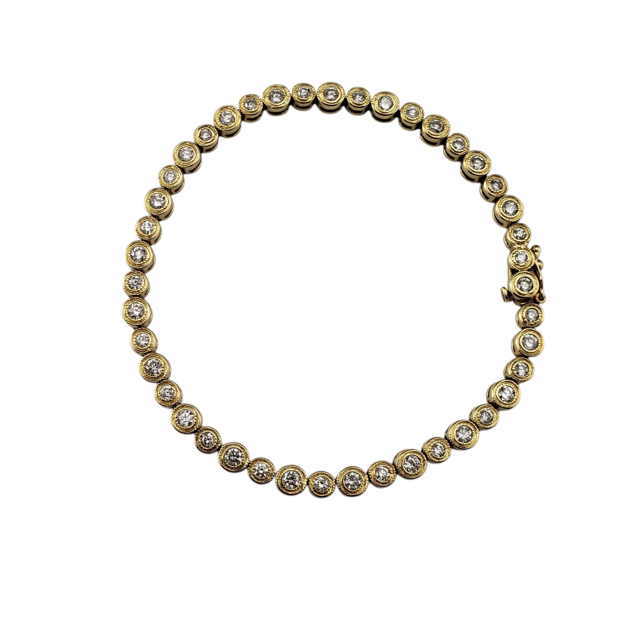 18 Karat Yellow Gold Diamond Tennis Bracelet  #21795 Contemporáneo en venta