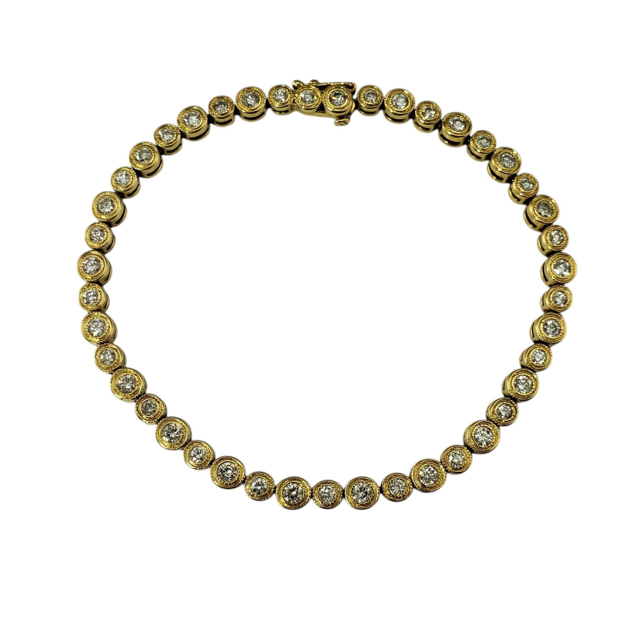 18 Karat Yellow Gold Diamond Tennis Bracelet  #21795
