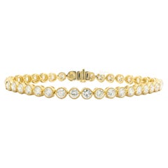 Bracelet tennis en or jaune 18 carats et diamants