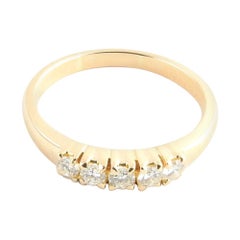 18 Karat Yellow Gold Diamond Wedding Band