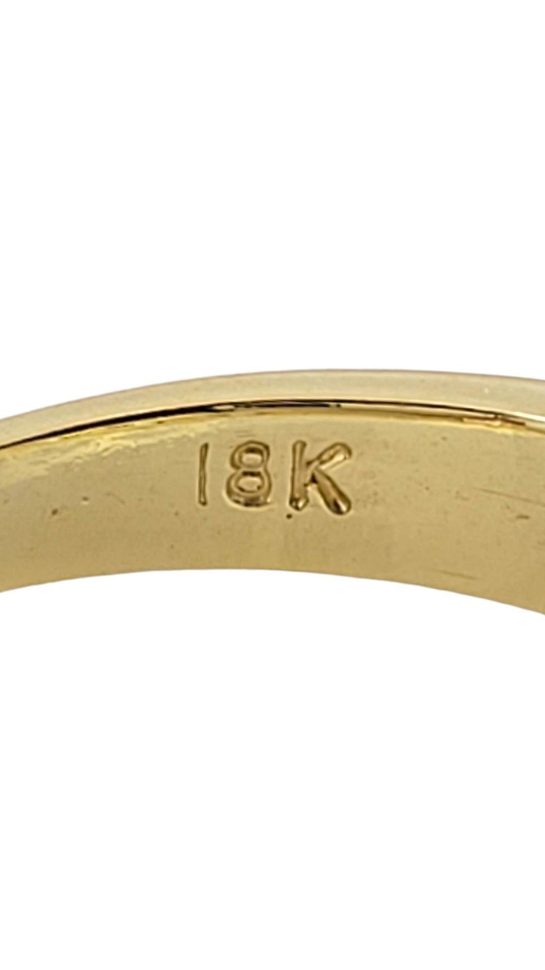 Women's 18 Karat Yellow Gold Diamond Wedding Band Ring Size 7.25 #16982 For Sale