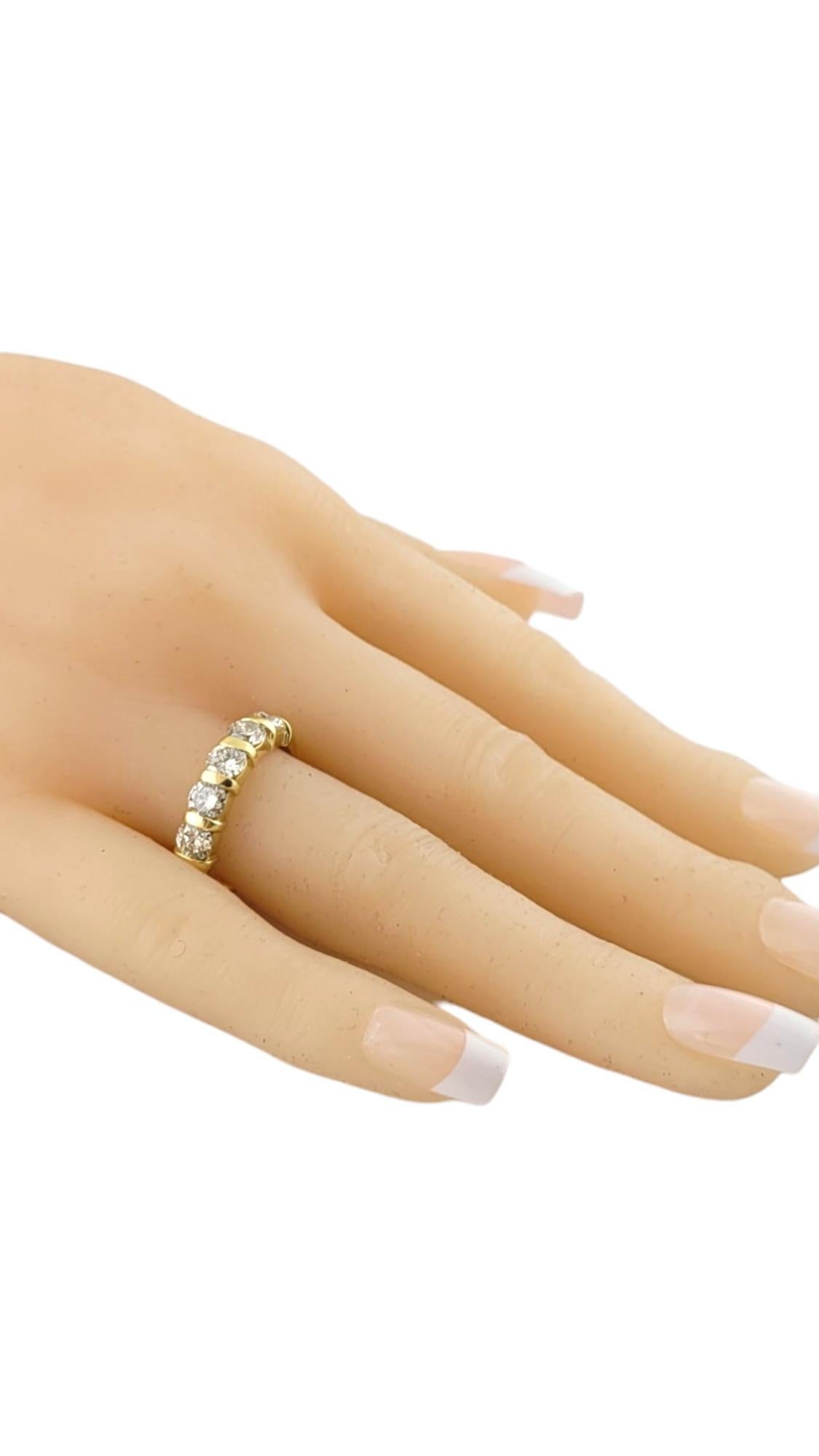 18 Karat Yellow Gold Diamond Wedding Band Ring Size 7.25 #16982 For Sale 2