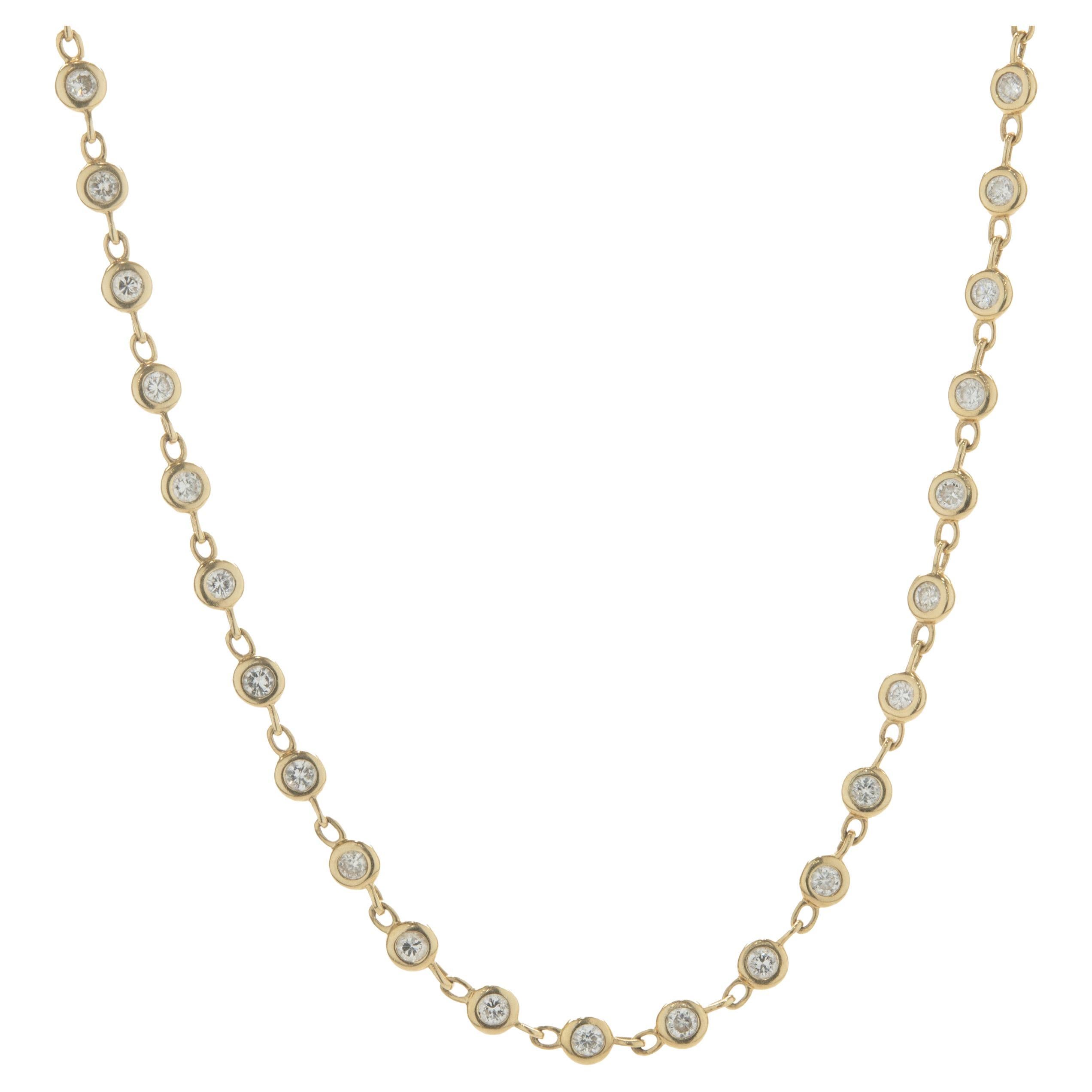 18 Karat Yellow Gold Diamonds By The Yard Necklace