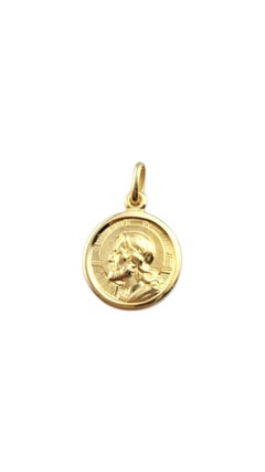 Ciondolo con medaglia in oro giallo 18 carati "Dio ti Protegga" #22248