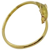 18 Karat Yellow Gold and .66 Carat Diamond Belt Buckle Bangle For Sale at  1stDibs