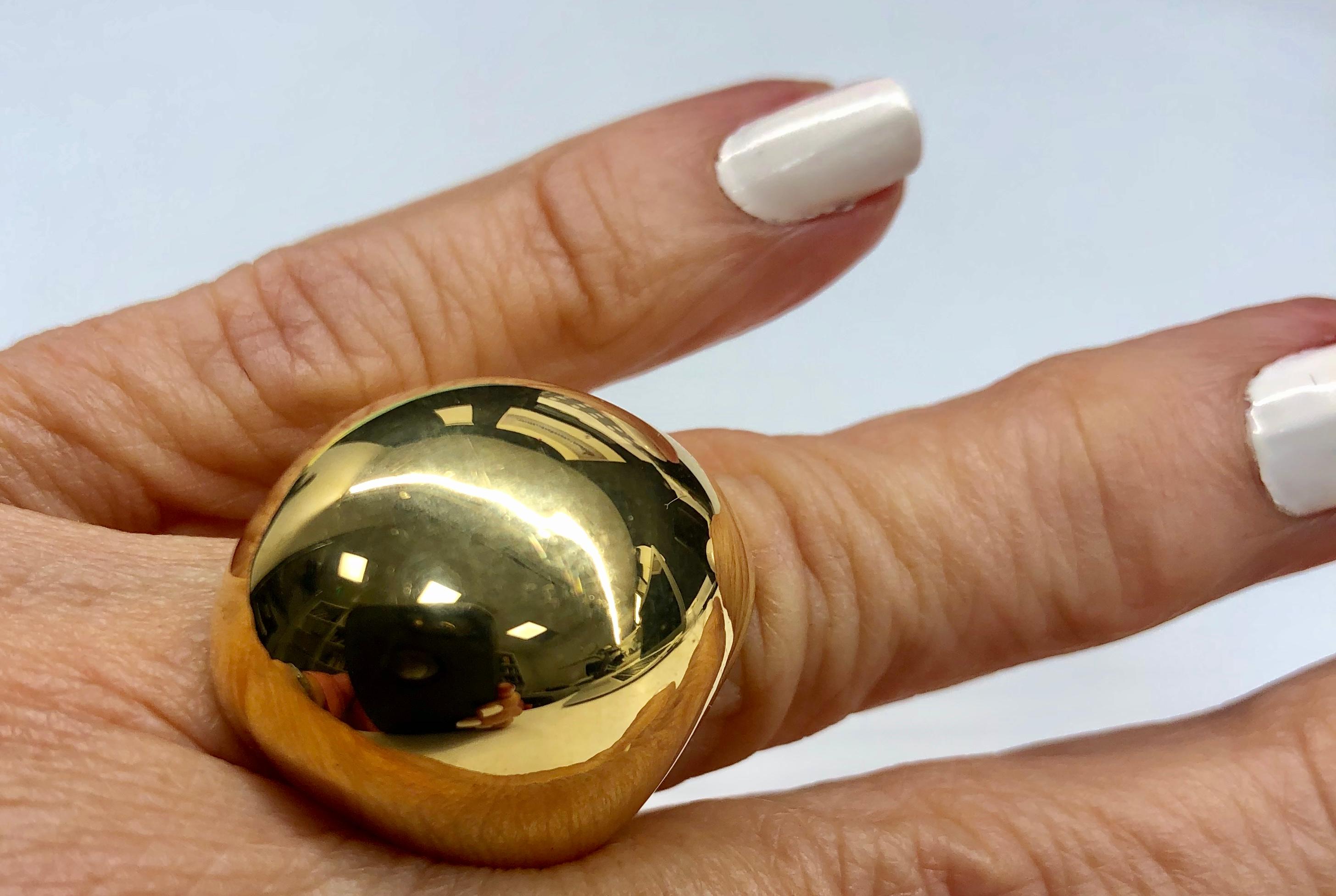 Heavy Dome Ring in 18K Yellow Gold 1