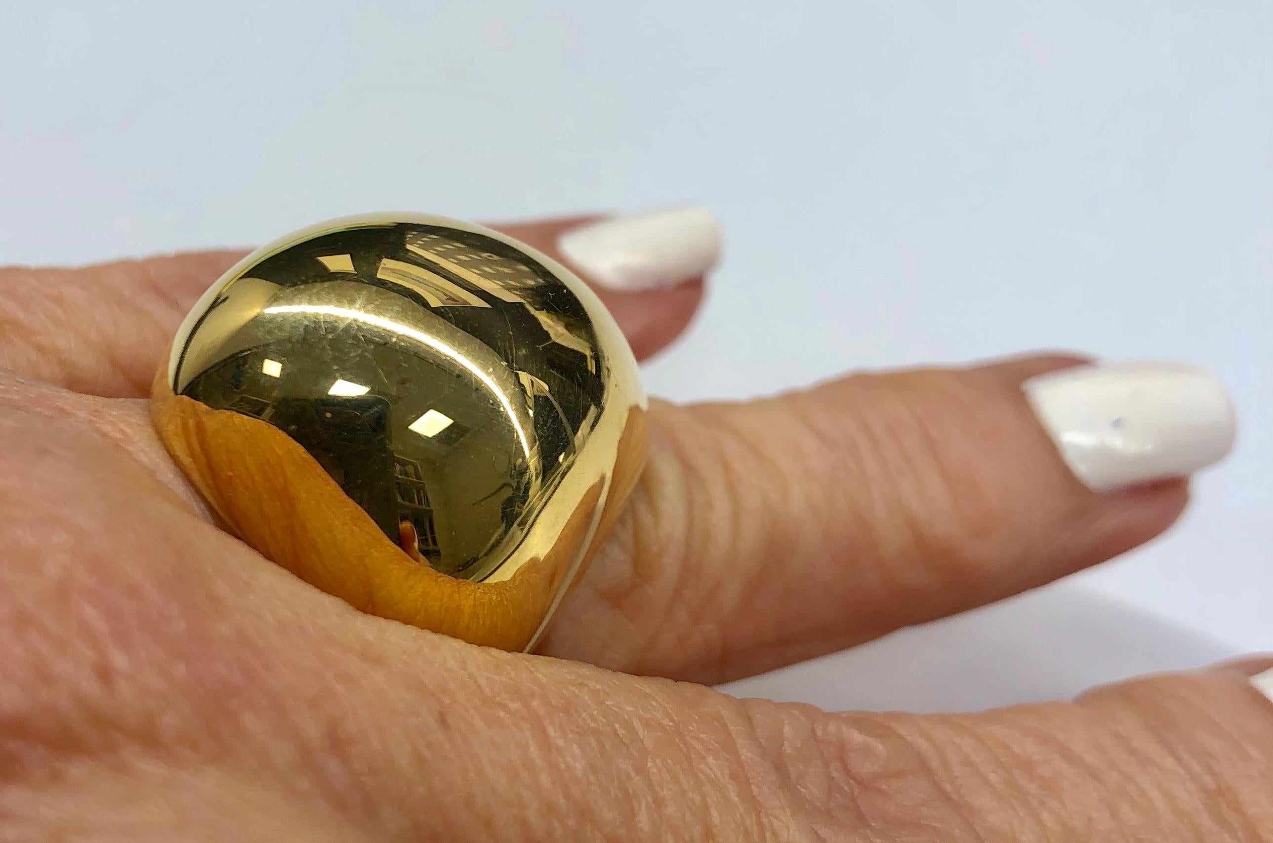 Heavy Dome Ring in 18K Yellow Gold 2