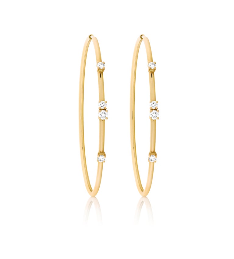18K YG ORO CLASSIC HOOP 43MM main image 1