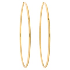 18 Karat Yellow Gold D'Oro Large Hoops