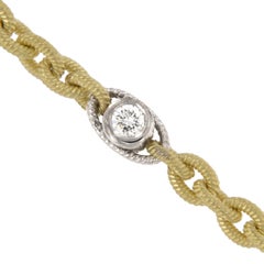 Collana in oro giallo 18 carati con diamanti a doppia faccia Made in Italy