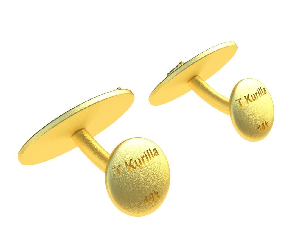 Boutons de manchette cheval Dressage en or jaune 18 carats en vente 3