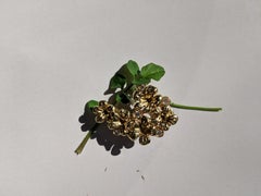 Collana con ciondolo a goccia in oro giallo a diciotto carati con diamanti e pietra di luna