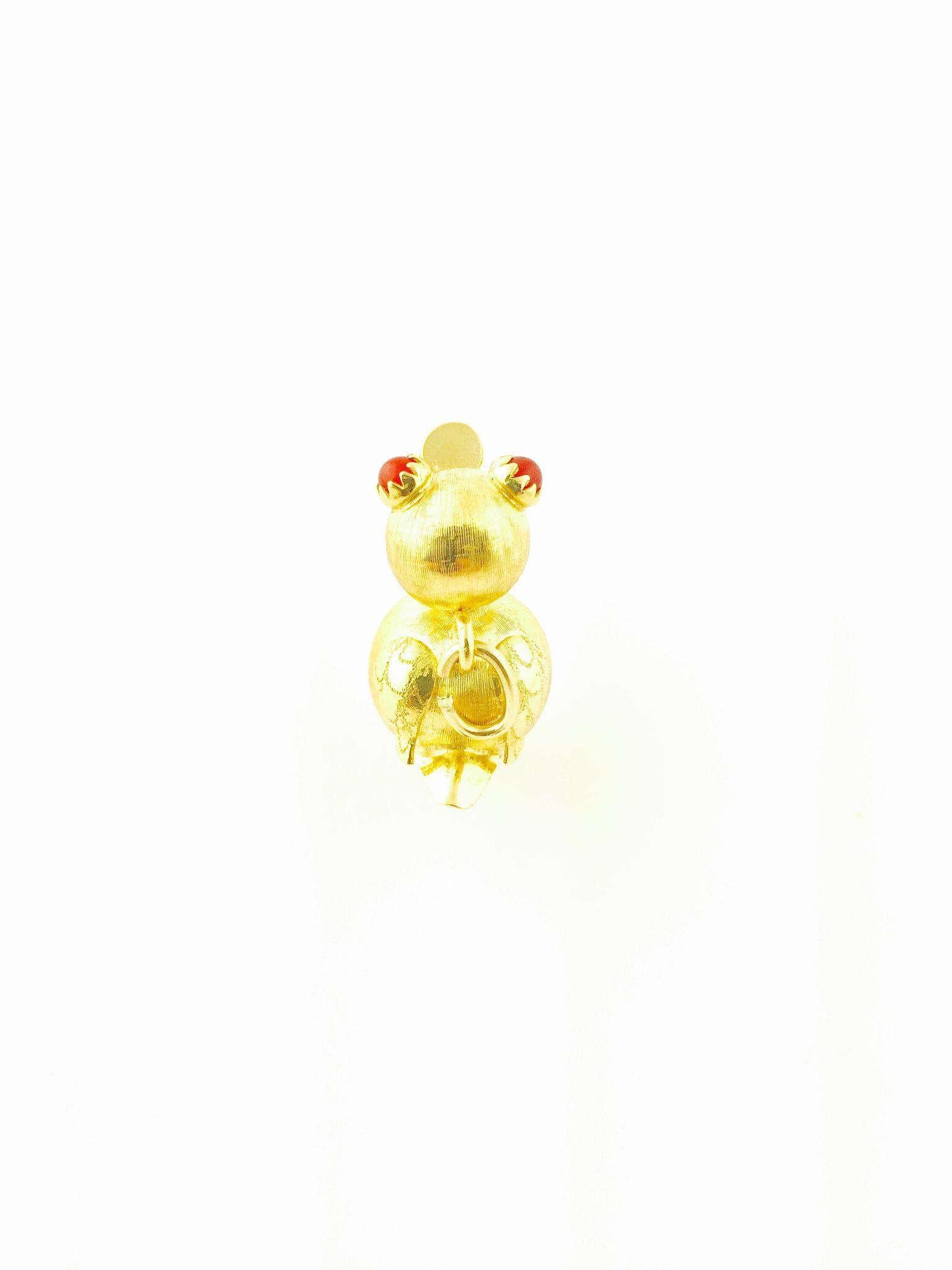 18 Karat Yellow Gold Duck Charm In Excellent Condition In Washington Depot, CT