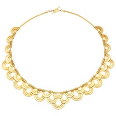 18 Karat Yellow Gold Duplex Necklace