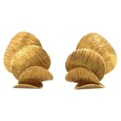 Pendientes de oro amarillo de 18 quilates de Peclard