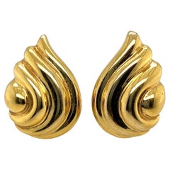 Vintage 18 Karat Yellow Gold Earrings by Verdura