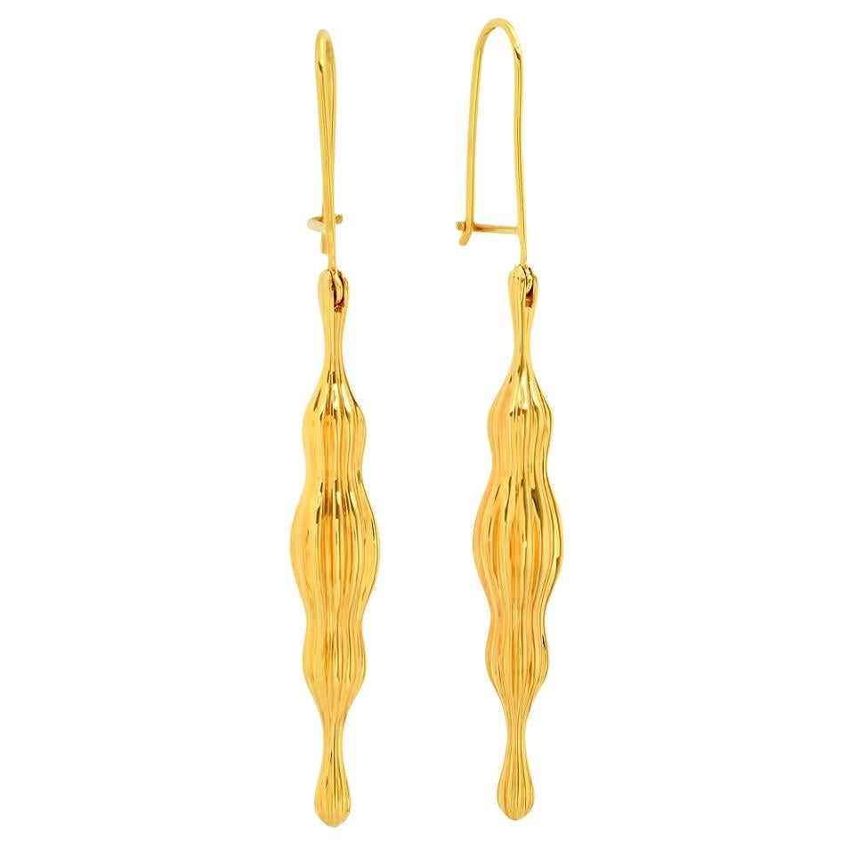 FARBOD 18 Karat Yellow Gold Earrings "Chelsea" For Sale
