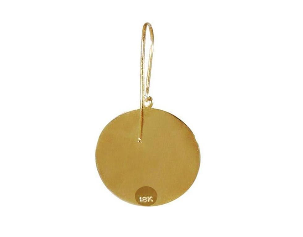 Contemporary 18 Karat Yellow Gold Earrings For Sale