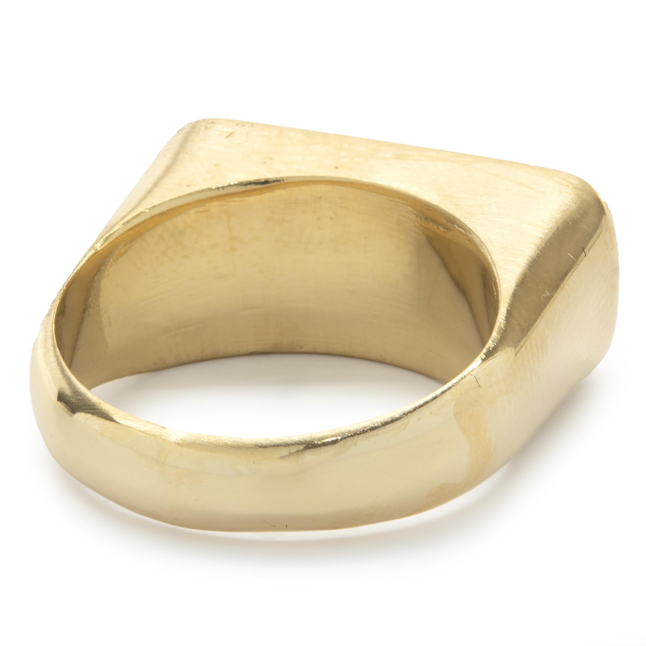 gold cartouche ring
