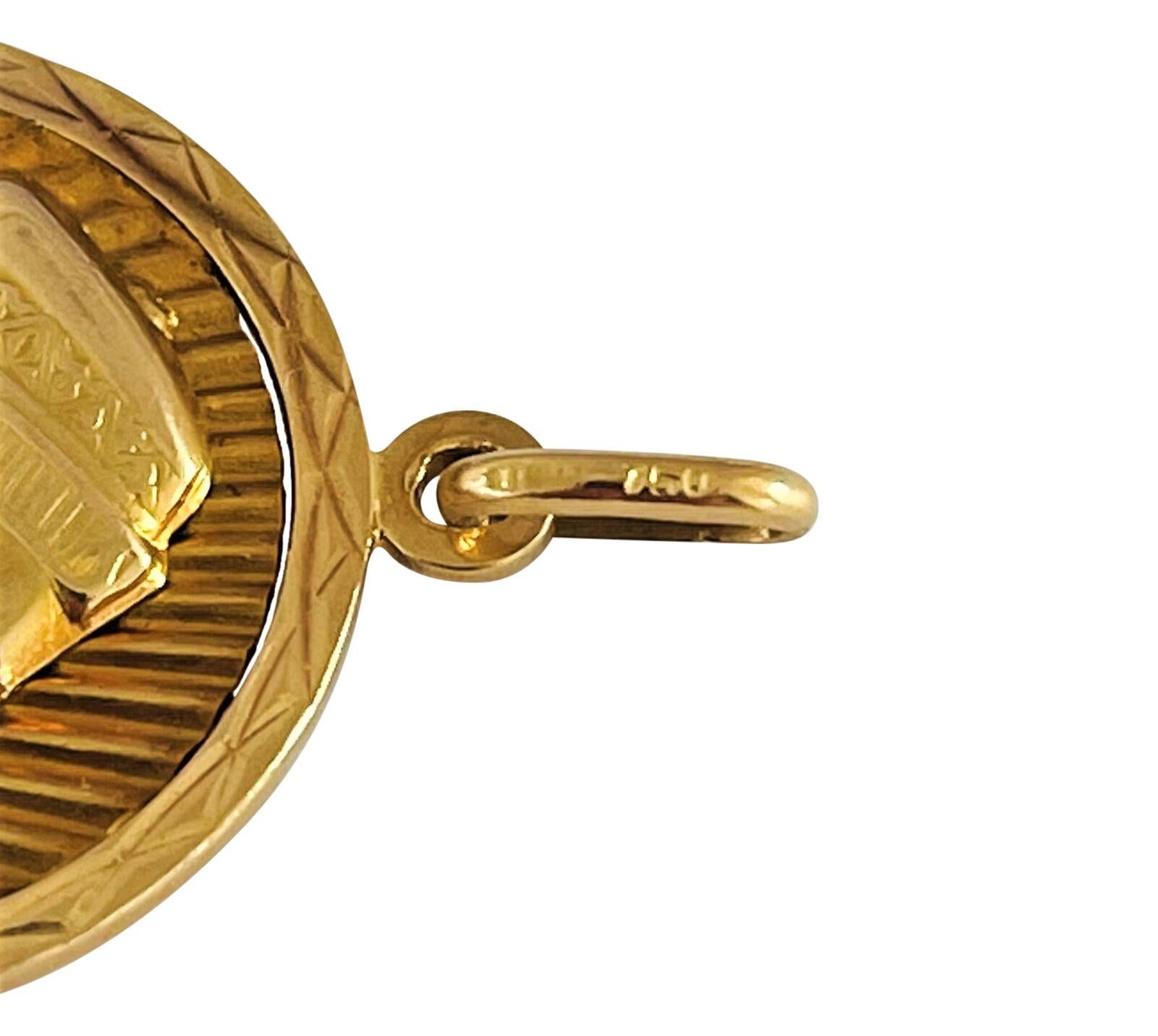 Ägyptische Königin Nefirtiti-Anhänger aus 18 Karat Gelbgold mit Diamantschliff für Damen oder Herren