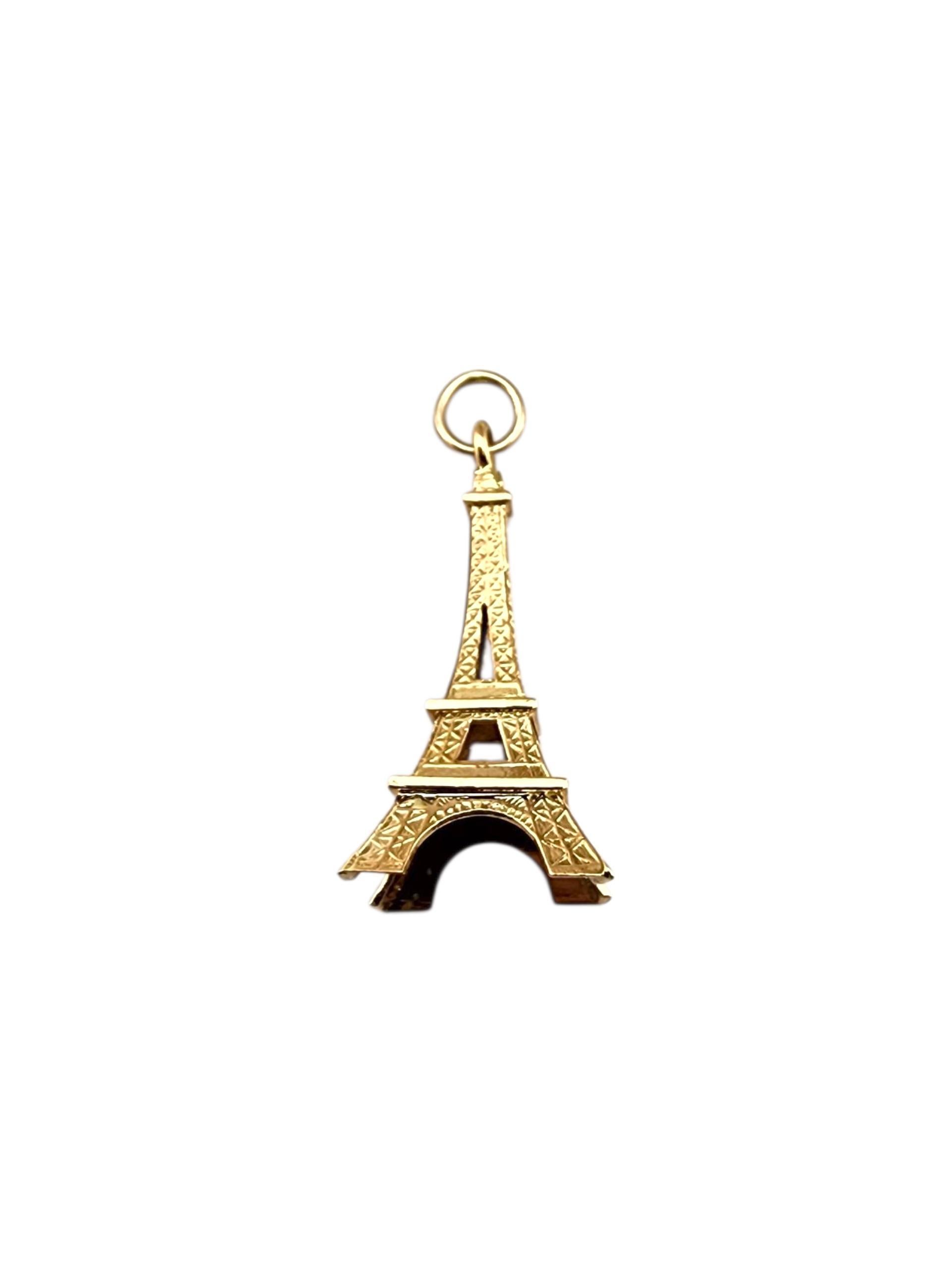 Contemporaneo Charm Torre Eiffel in oro giallo 18 carati #22783 in vendita