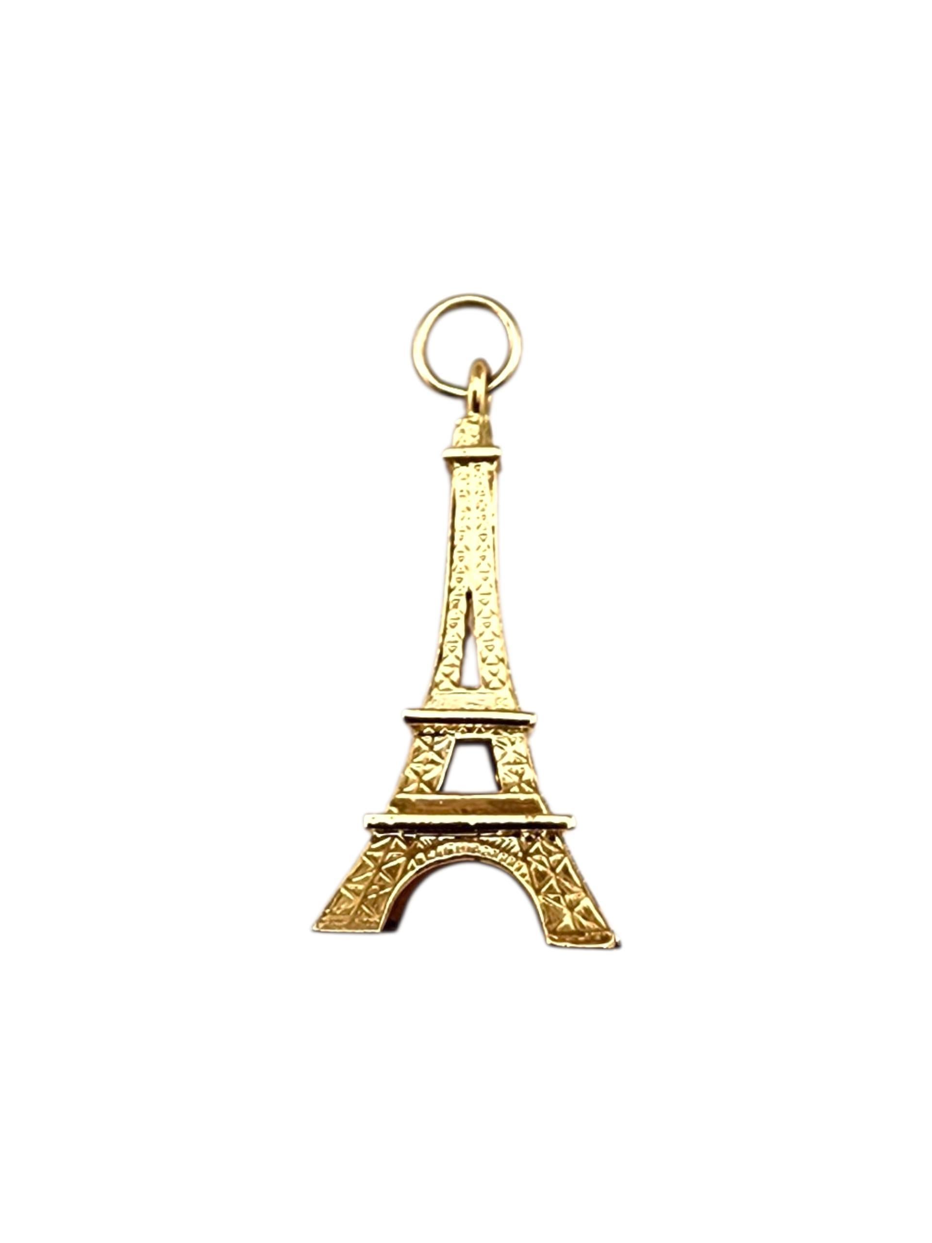 Charm Torre Eiffel in oro giallo 18 carati #22783