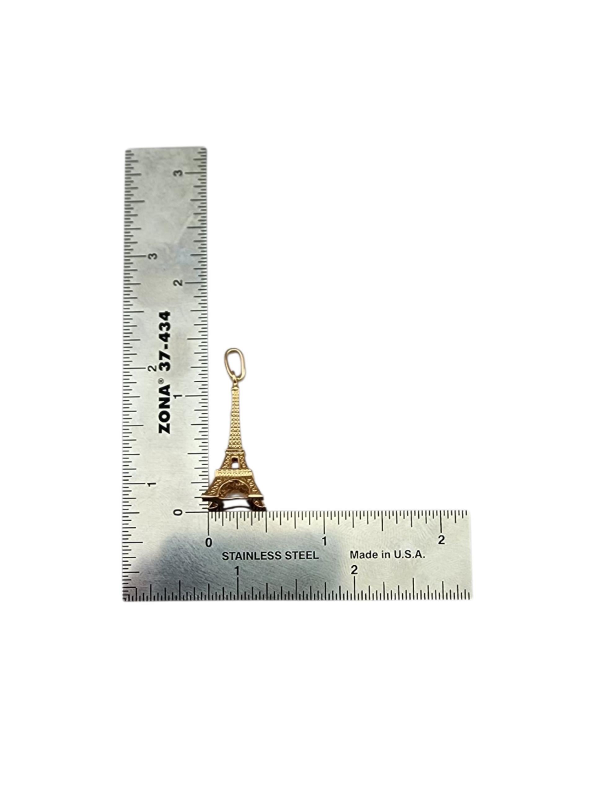 Charm Torre Eiffel in oro giallo 18 carati #22795 in vendita 1
