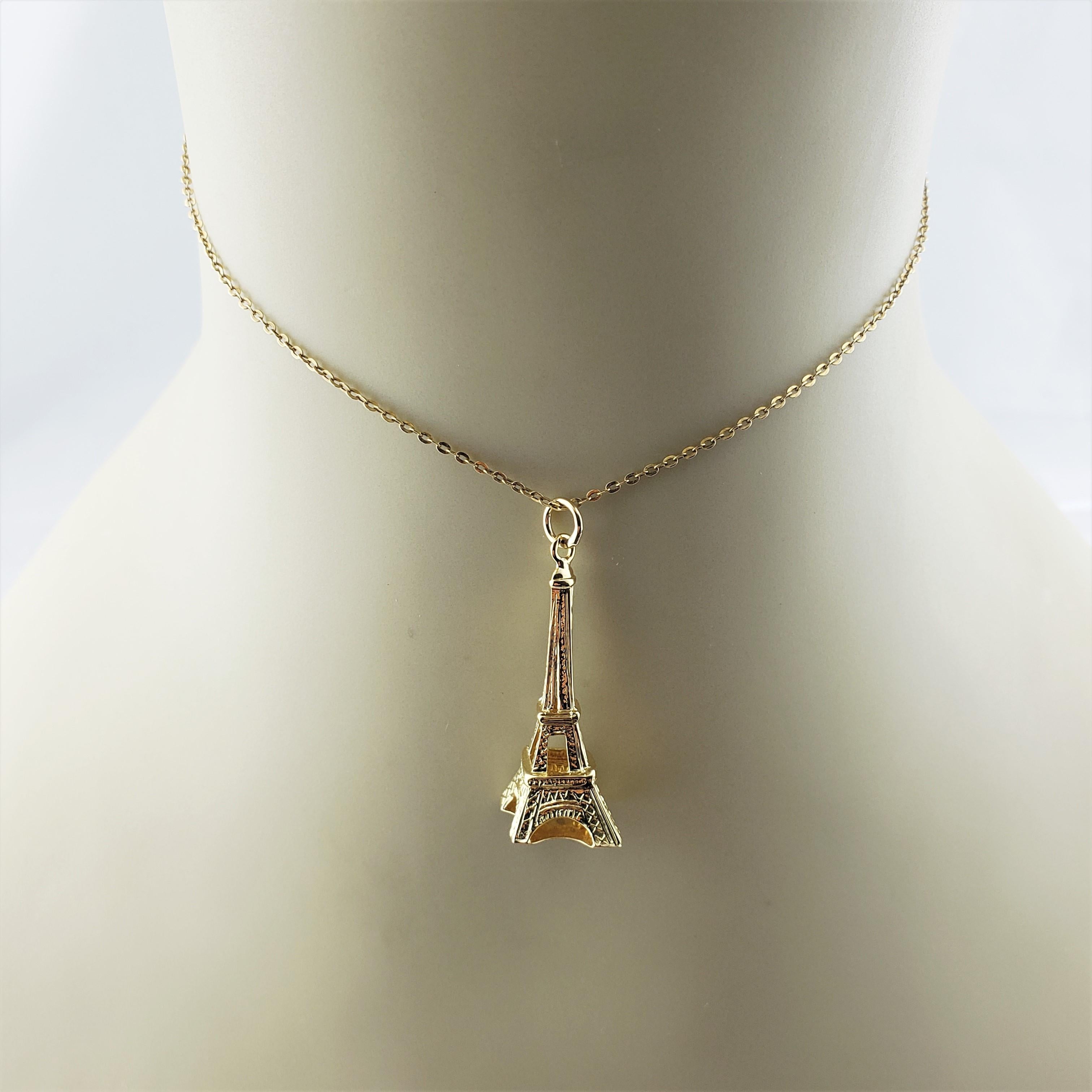 Women's 18 Karat Yellow Gold Eiffel Tower Charm