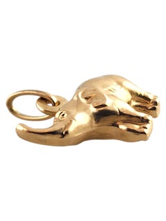 18 Karat Yellow Gold Elephant Charm #19311