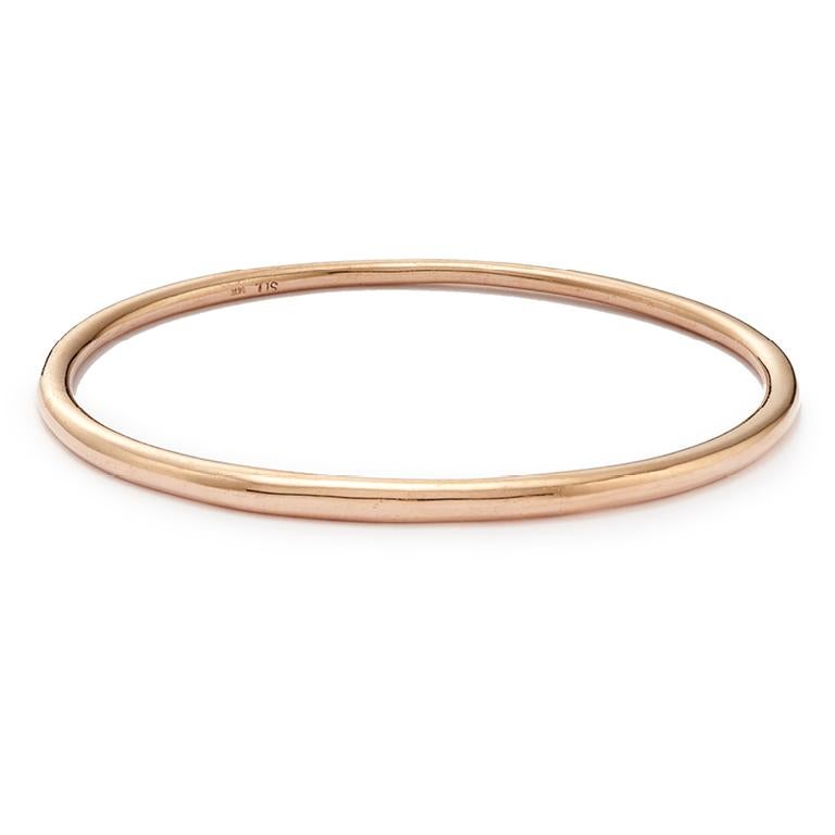 14kt yellow gold elliptical bangles