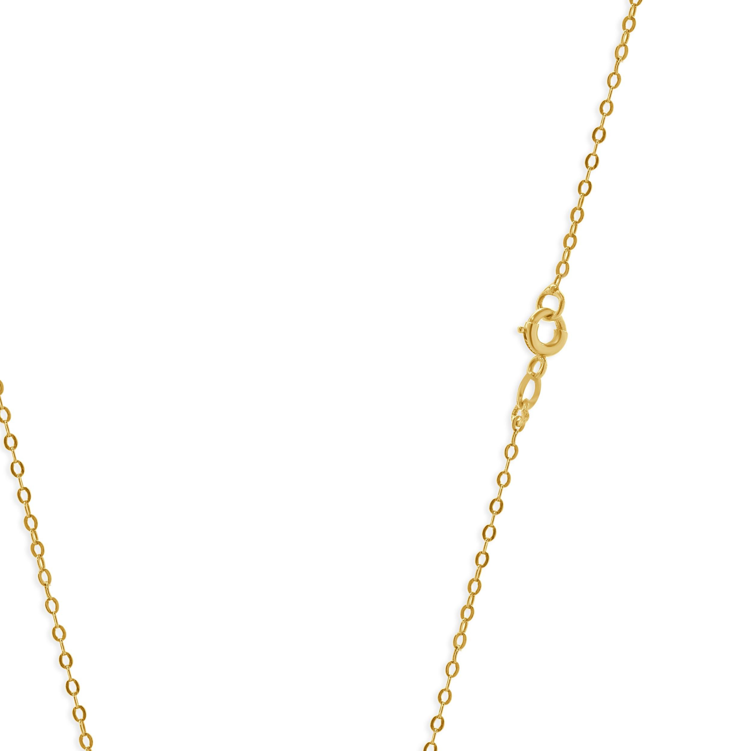 Collana con smeraldo e diamanti in oro giallo 18 carati In condizioni buone in vendita a Scottsdale, AZ
