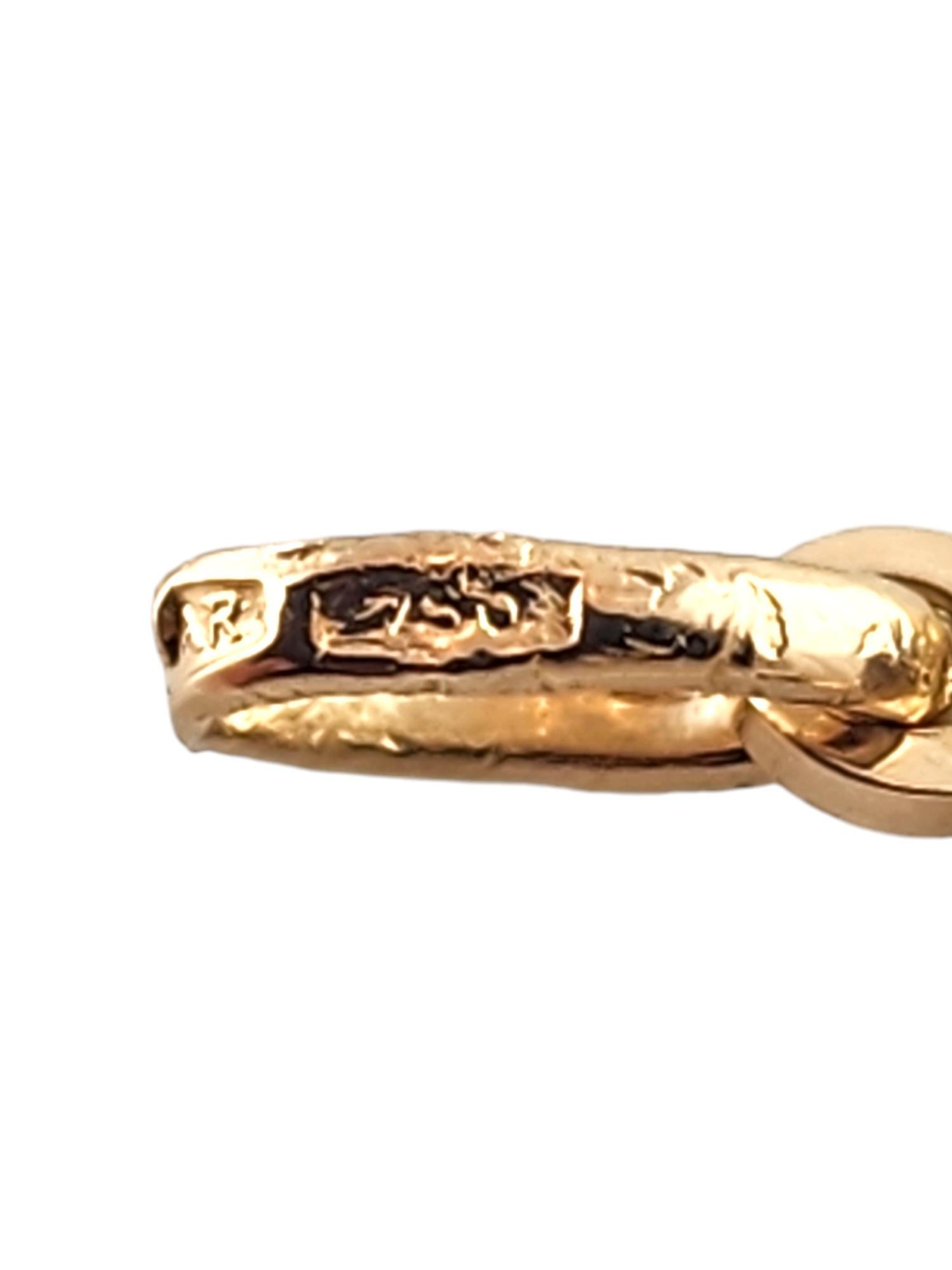 18 Karat Yellow Gold Enamel Turtle Charm #19442 2